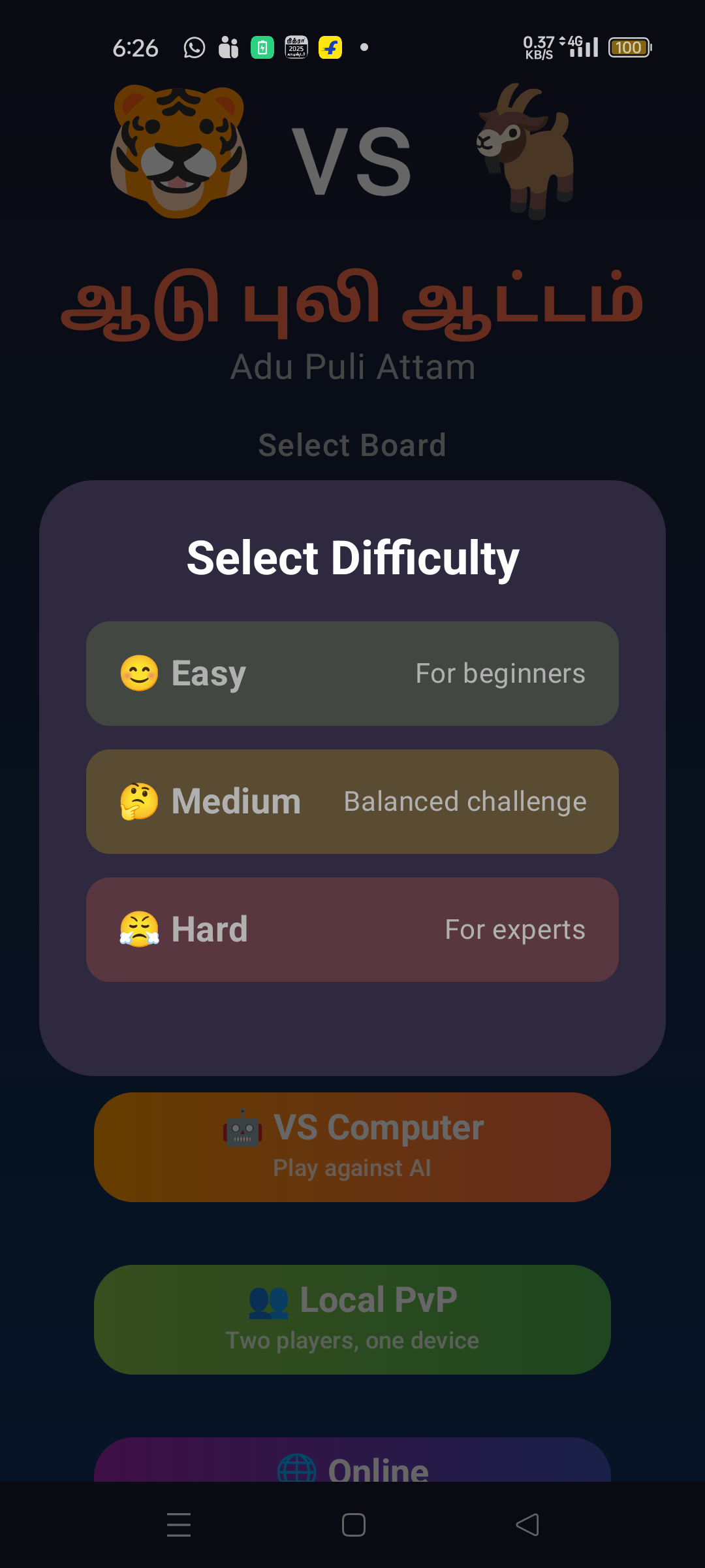 Difficulty Selection